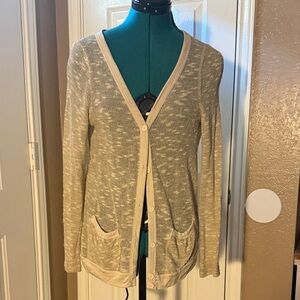 ISSI Light Beige Button-Up Cardigan
